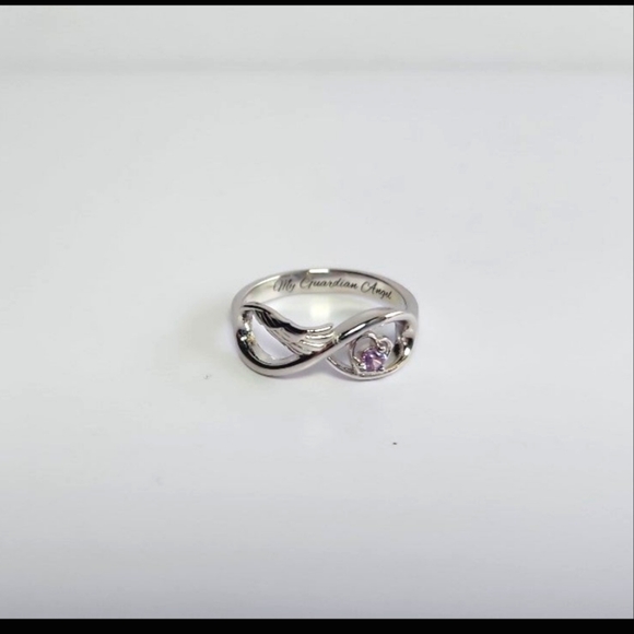 Sterling silver Infinity Guardian Angel ring - Picture 1 of 9